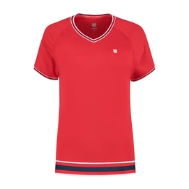 Tennisshirt K Swiss Heritage Sport Tee Red Damen-S