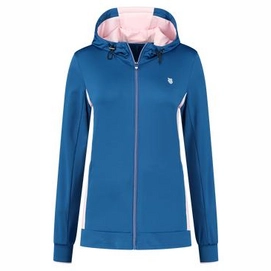 Tennisvest K Swiss Women Hypercourt Tracksuit Stretch Jacket Classic Blue Cherry Blossom-XL