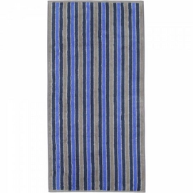 Serviettes Cawö Two-Tone Edition Stripes Night Blue (Set de 3)