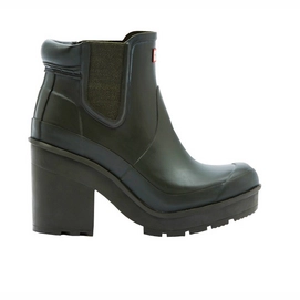 Enkellaars Hunter Women Original Block Heel Chelsea Dark Olive