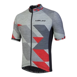 Maillot de Cyclisme Nalini Men Rapidita Grey/Fel Red-L