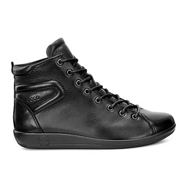 Chaussures à lacets ECCO Femme Soft 2.0 Black Feather Black Solo-Taille 39