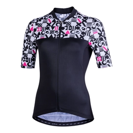 Fietsshirt Nalini Women Moderna 2.0 Zwart Roze Print