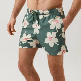 Badehose Björn Borg Sylvester Loose BB Graphic Floral Duck Green Herren-S
