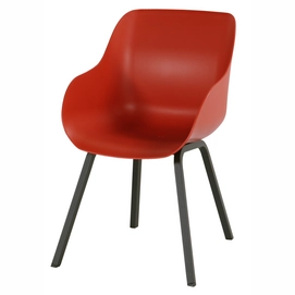Gartenstuhl Hartman Sophie Organic Element Chair Carbon Black Vulcano Red (2er Set)