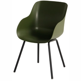 Tuinstoel Hartman Sophie Rondo Organic Chair Carbon Black Moss Green (set van 2)