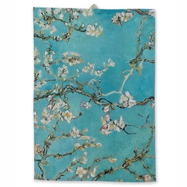 Theedoek Beddinghouse x Van Gogh Museum Blossom Blauw Katoen (50 x 70 cm)