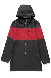 Regenjas Stutterheim Unisex Stockholm Stripe Black Red