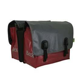 Fietstas Beck Classic Robijn Bisonyl Grijze Flap