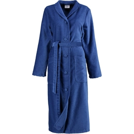 Dressing Gown Cawö 2307 Uni Buttons Women Blue-40