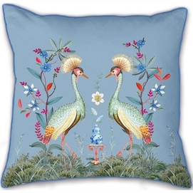 Sierkussen Pip Studio Flirting Birds Square Cushion Blauw (53 x 53 cm)