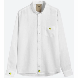 Shirt OAS Men White Lemon Linen Shirt