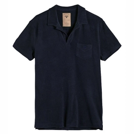 Polo OAS Men Solid Navy Terry Shirt-XL