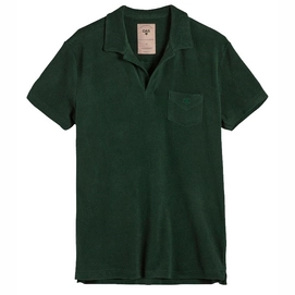 Polo OAS Men Solid Green Terry Shirt-XS