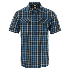 Blouse The North Face Men S/S Pine Knot Blue Wing Teal Plaid
