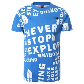 T-Shirt The North Face S/S Simple Dome Tee Hero Blue Tagline Toss Print Kinder