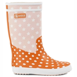 Regenlaars Aigle Kids Lolly Pop Theme Orange Etoile