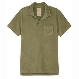 Polo OAS Men Solid Khaki Terry Shirt-XS