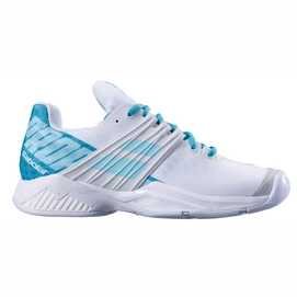 Chaussure de Tennis Babolat Women Propulse Fury All Court White Mint Green