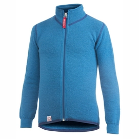 Thermal Jacket Woolpower Kids Full Zip Jacket 400 Dolphine Blue