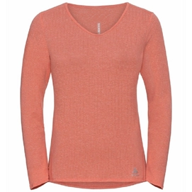Langarmshirt Odlo Lou Linencool Hot Coral Melange Damen