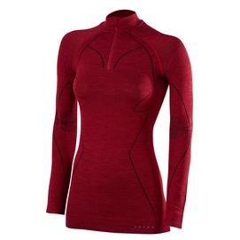 Sous-vêtement thermique Falke Women Wool-Tech Zip Shirt Ruby Rouge-XS