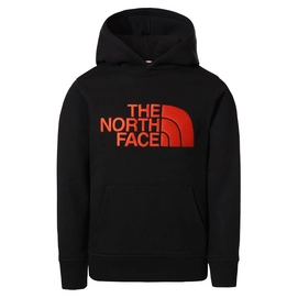 Hoodie The North Face Youth Drew Peak Pullover TNF Black Red Orange