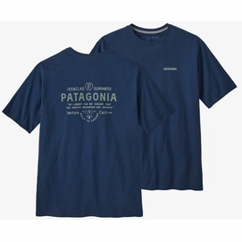 T-Shirt Patagonia Homme Forge Mark Responsibili Tee Lagom Blue-L