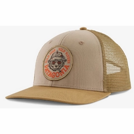 Cap Patagonia Take A Stand Trucker Hat Wild Grizz Oar Tan