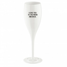 Champagneglas Koziol Cheers No. 1 Love You To The Moon Cotton White (6-Delig)
