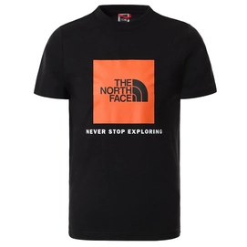T-Shirt The North Face S/S Box Tee TNF Black Red Orange Kinder