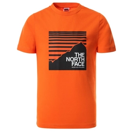 T-Shirt The North Face S/S Box Tee Red Orange Jugendliche