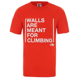 T-Shirt The North Face Men S/S Walls Climb Tee Fiery Red