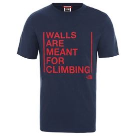T-Shirt The North Face Men S/S Walls Climb Tee Blue Wing Teal