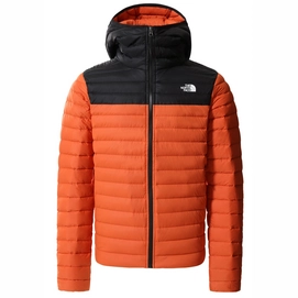 Jas The North Face Men Stretch Down Hoodie Burnt Ochre TNF Black