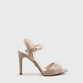 Buffalo Aida Taupe Imi Suede Patent PU Leather