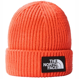 Muts The North Face Men TNF Logo Box Cuffed Beanie Short Retro Orange