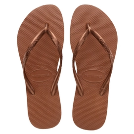 Flip Flops Havaianas Slim Rust Metallic Copper Damen-Schuhgröße 35 - 36