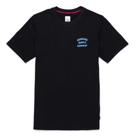 T-Shirt Herschel Supply Co. Women Tee Stack Logo Black Alaskan Blue-XS