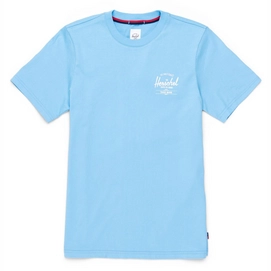 T-Shirt Herschel Supply Co. Tee Classic Logo Alaskan Blue White Damen-XS