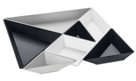 Tapasschaaltjes Koziol Tangram Rady Set Zwart