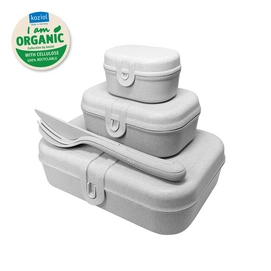 Lunchbox- en Bestekset Koziol Pascal Ready Organic Grey