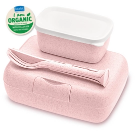 Lunchbox Koziol Candy Ready Lunchbox- en Bestekset Organic Pink