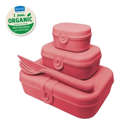 Lunchbox- en Bestekset Koziol Pascal Ready Organic Coral