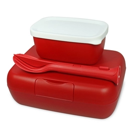 Lunchbox- en Bestekset Koziol Candy Ready De Stijl Red