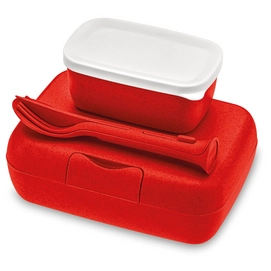 Lunchbox- en Bestekset Koziol Candy Ready Organic Red