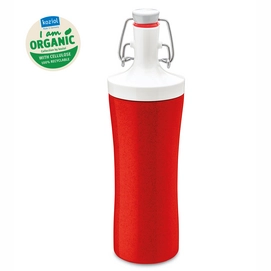 Waterfles Koziol Plopp To Go 425 ml Organic Red
