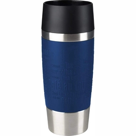 Thermosbecher Emsa Travel Mug mit Silikonhülle Blau 360ml