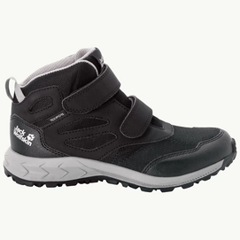 Chaussures de Randonnée Jack Wolfskin Enfants Woodland Texapore Mid VC Black Grey-Taille 28