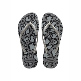 Slipper Havaianas Slim Animals Grey Aco Silver Bright
